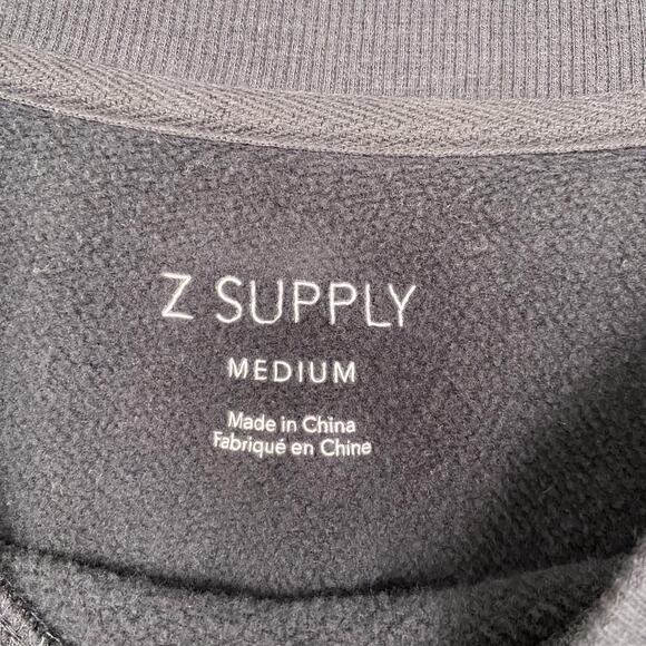 Z Supply Wine & Cheese Club Graphic Sweatshirt Black Medium - Picture 5 of 6